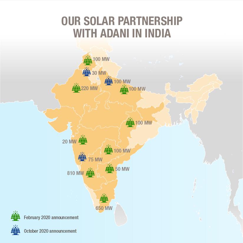 Наше солнечное партнерство с Адани в Индии