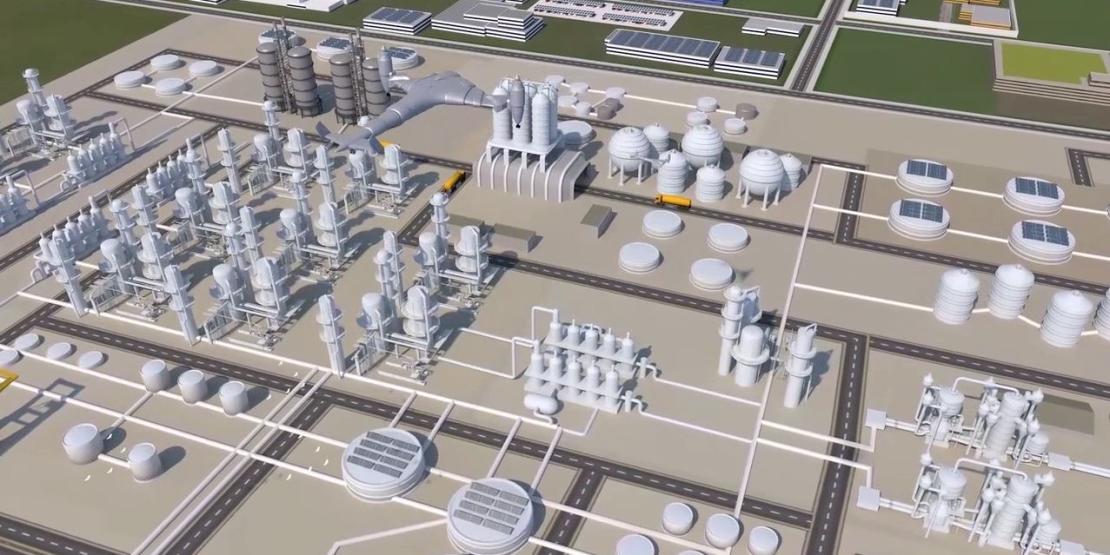 Total's teams picture a petrochemical and refining plant in the future